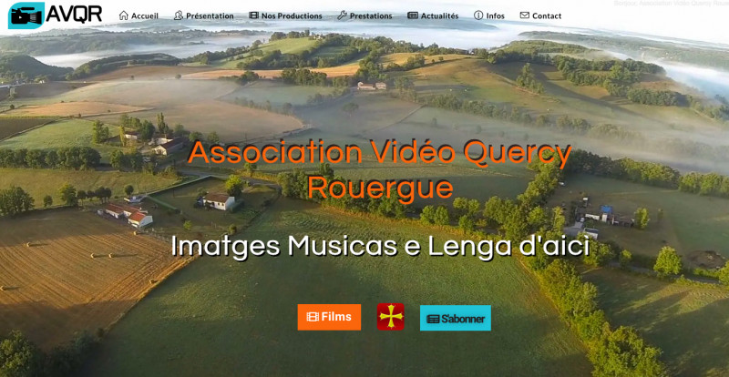 Page d'acceuil du nouveau site de l'AVQR